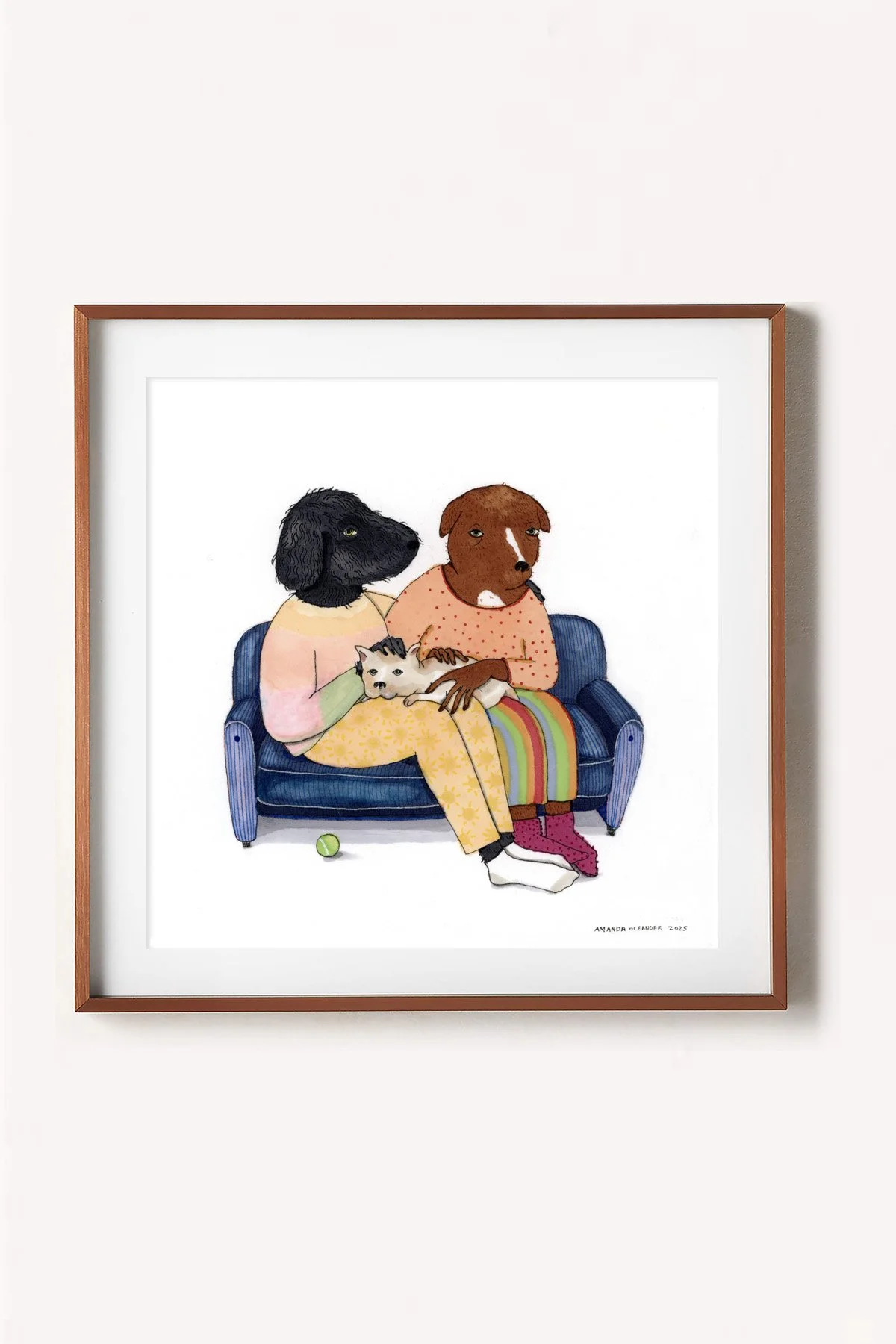 Dog People art print and original by Amanda Oleander. — AMANDA